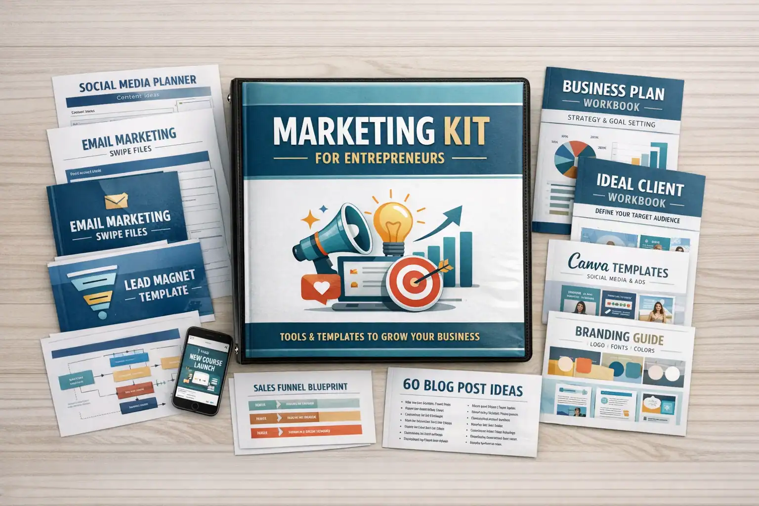 Seller-facing marketing kit for a real estate listing presentation
